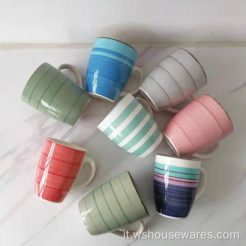 Tazze in ceramica colorate dipinte a mano nuovo design all&#39;ingrosso